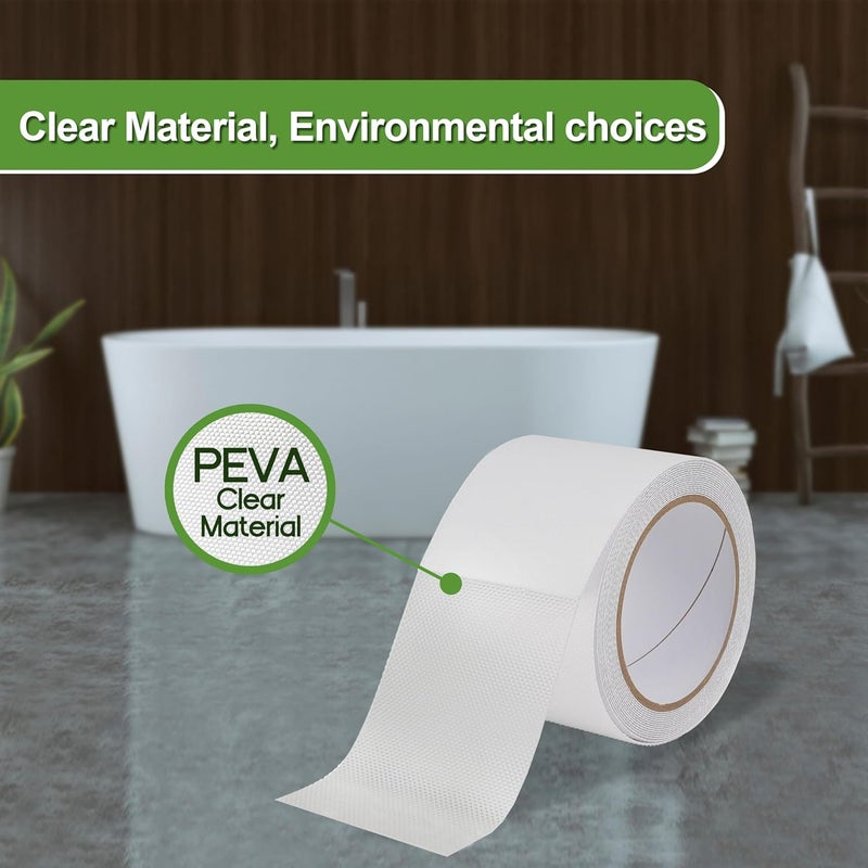 LLPT Grip Tape 6" x 16.5 Ft Clear Heavy Duty Anti Slip Tape for House Stairs Ladders Waterproof Indoor Non Slip Traction Strips for Bathroom Floor Steps Staircase Tread (ASC650PEVA) - Image 3